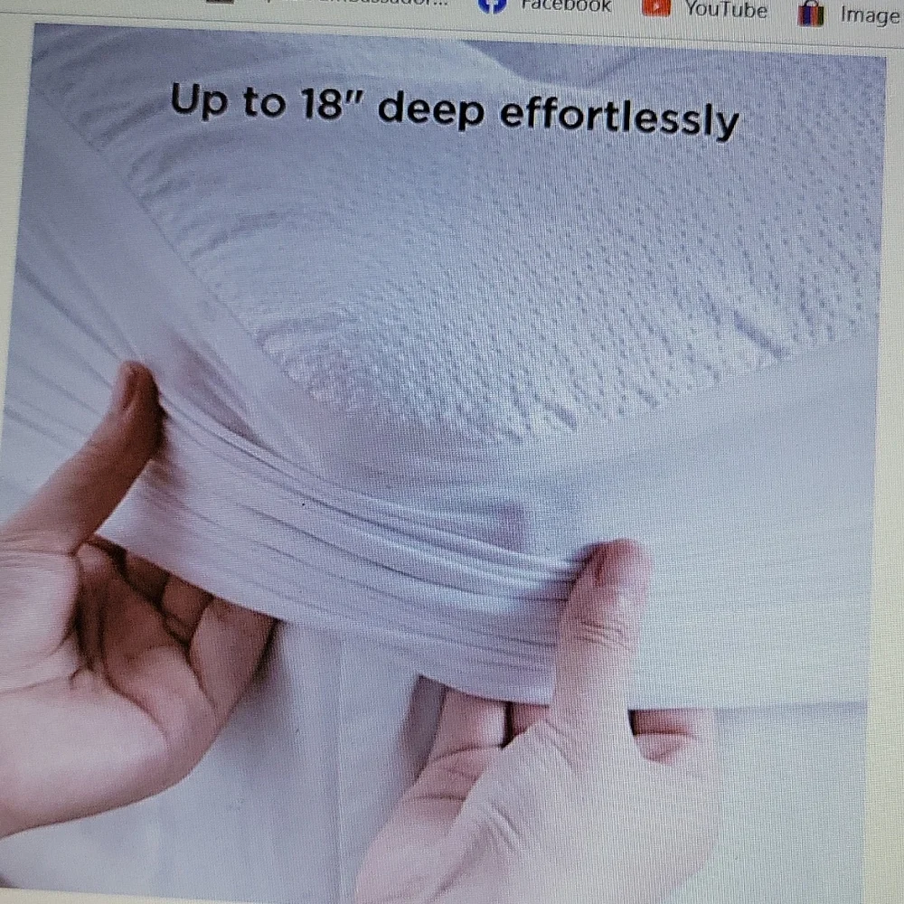 Bedsure fitted mattress pad white 18
